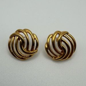 Vintage Gold Tone Monet Earrings